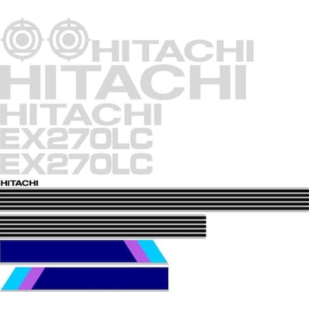 Aftermarket Decal Set for Hitachi EX270LC Excavator HTEX270LC-1DECALSET